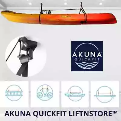 Akuna Quickfit Easy LiftnStore Ceiling Hoist Garage Storage Hoist Bike+Kayak • $89.95
