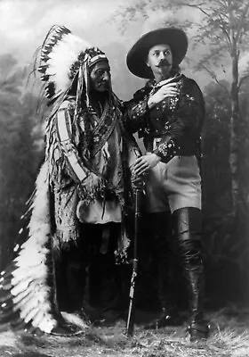 £3.99 • Buy Native American Sitting Bull Buffalo Bill 1885  Print Poster Wall Picture A4 +