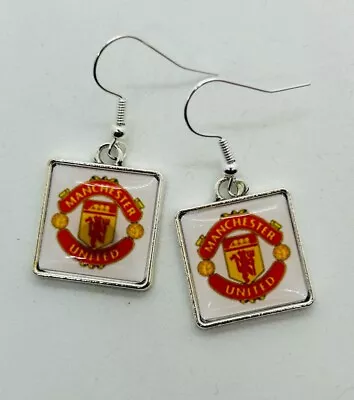 Unique MAN UTD FC EARRINGS  Fc HANDMADE Manchester United FOOTBALL CLUB Gift Bag • £6.99