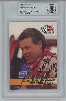 Don Prudhomme Autograph Beckett Certified  Nhra     Drag  Racing • $54