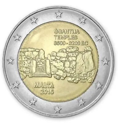 Malta 2 Euro Coin 2016  Ggantija  UNC • $5.45