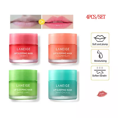 Laneige Lip Sleeping Mask Minis Set Hydrated Maintenance Lip Balm Mask - 4pcs • $15.58