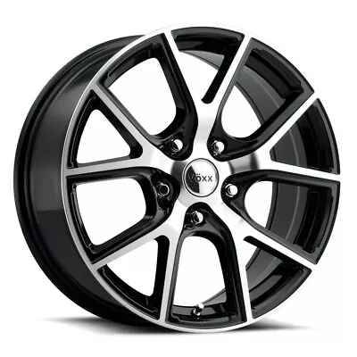 18  Voxx V?xx Lumi Gloss Black Machined Face Wheel 18x8 5x112 40mm Rim • $228