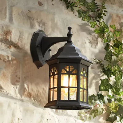 Traditional Outdoor Garden Wall Light Lantern Coach Lighting Vintage Palace Lamp • £17.95