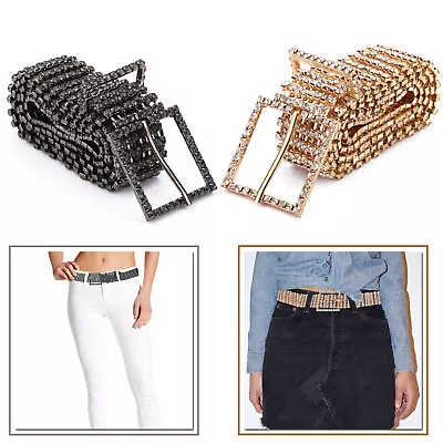 Womens Ladies Diamante Rhinestone Belt • £11.59