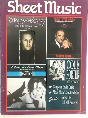 Sheet Music Vintage Magazine September October 1991 Dances With Wolves • $10.51