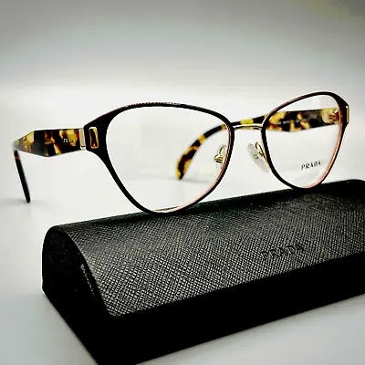 Prada VPR 58U TY7-101 Unisex Eyeglasses -53-17-140mm- Gold/Tortoise Havana • $71.50