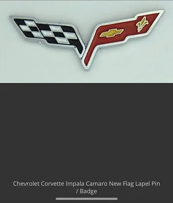 Brand New Metal Hat/Lapel Badge -Chevrolet Corvette Impala Camaro New Flag Badge • $9
