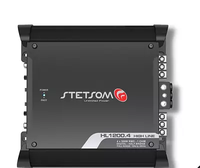 Stetsom HL 1200 1 Ohms Amplifier 1200.4 Amp 4 Channel Compact Car Fast Delivery • $421.28