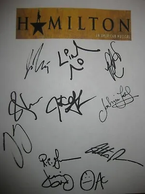 Hamilton Signed Broadway Musical Script X11 JavierMunoz Lin-Manuel Miranda RP • $19.99