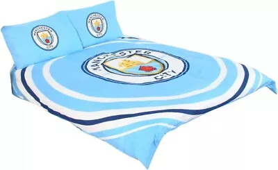 Manchester City FC Double Bedding Duvet Set Two-sided Cover - Pulse • £34.99