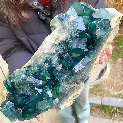 9.14LB   Natural Super Beautiful Green Fluorite Crystal Mineral Healing Specimen • $49