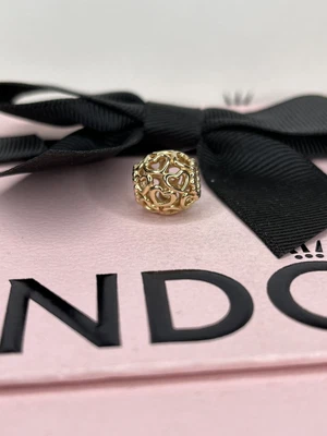 $5.10 • Buy Genuine Pandora Rose Gold Moments Hearts All Over Charm