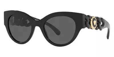 New VERSACE Medusa Chain Phantos Black Women Designer Sunglasses VE 4408 GB1/87 • $329.95