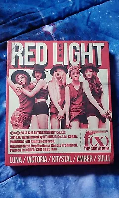 F (x) Red Light CD Wild Cats Ver. 3rd Album 2014 Korean Pop Girl Group SM Used • $90