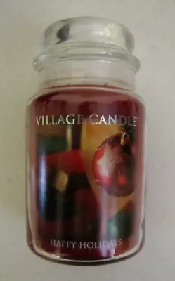 New  Village Candle Happy Holidays Candle 26 Oz. Burns Up To 170 Hours. • $34.99