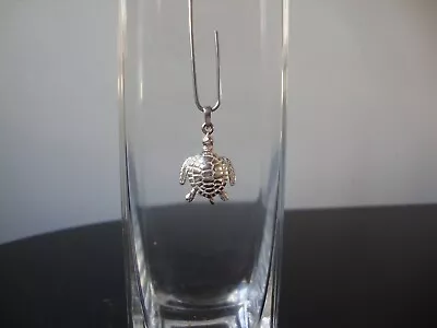 Vintage 3d Sea Turtle Moving Head Flippers Feet Tail Sterling Silver 925 Pendant • $24.99