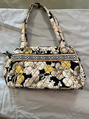 Vera Bradley Dogwood Bag/Purse/Satchel Yellow And Black Flowers EUC • $15