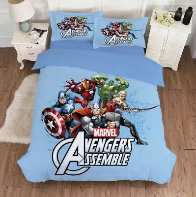 Avengers Assemble Single/Double/Queen/King Bed Quilt Cover Set • $50.08