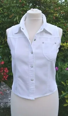 £9.50 • Buy Bay Trading 100% Cotton White Collared Shirt Top, UK 10, Excellent Condition