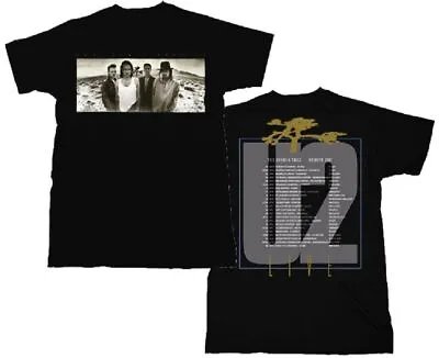 Officially Licensed U2 Joshua Tree European Tour 1987 Mens Black T Shirt U2 Tee • £17.95