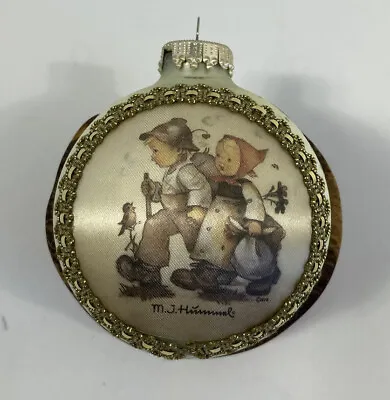 M.J. Hummel Glass 3 Inch Ornament With Silk Picture • $6.49