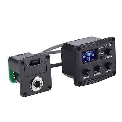 Ukulele Ukelele Uke Piezo Pickup Preamp 3-Band EQ Equalizer Tuner System • $23.99