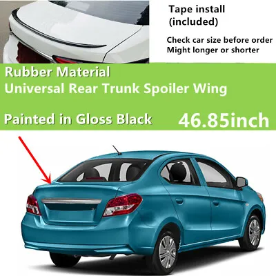 46.85'' Universal Tail Spoiler Wing Rubber Gloss For 17-20 Mitsubishi Mirage G4 • $31.32