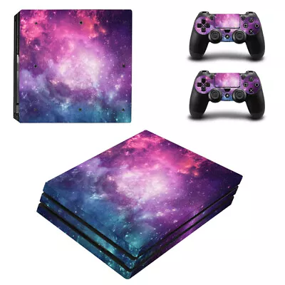 $10.22 • Buy Galaxy Space Nebula Wrap Skin Sticker For Sony PS4 PRO Controller &2 Controllers