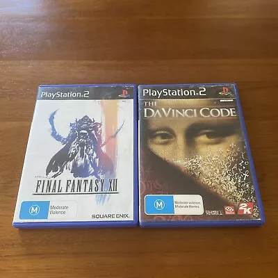 Final Fantasy XII + The Da Vinci Code PS2 Game Bundle Complete VGC Free Postage • $14