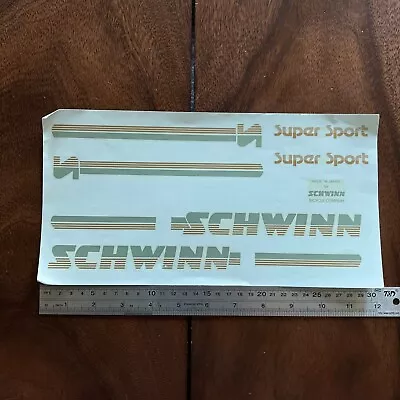 Vintage Schwinn Super Sport Decal Set NOS 80s Logo Frame Transfer Kreisler • $59.99