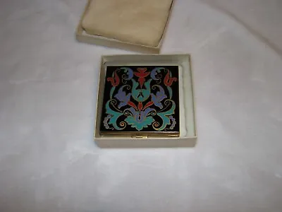 1940's VINTAGE~VOLUPTE-ENAMEL  COMPACT~ORIG Case And Care Sheet   (Never Used) • $45