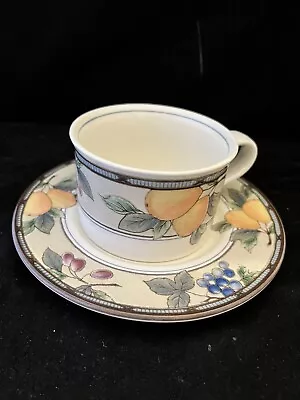 Mikasa Intaglio GARDEN HARVEST CAC29 Cup And Saucer Set(s) • $4.24