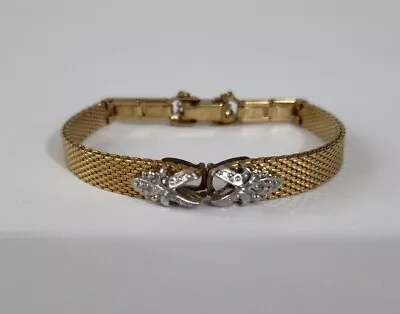 Vintage Speidel Diamond  Mesh C-Ring Watch Band - NOS • $34.99