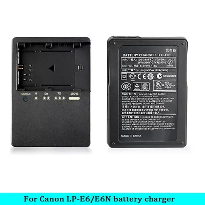 £9.99 • Buy NEW LC-E6 LC-E6E Battery Charger For Canon LP-E6 EOS 7D 60D 6D 70D 5D2 5D3 5D UK