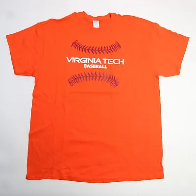 Virginia Tech Hokies Gildan Heavy Cotton Short Sleeve Shirt Men's Orange Used • $4.90