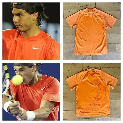Nike Rafa Nadal Fearless Fuego Australian Open 2011 Mens Tennis Shirt Top Size M • £44.97