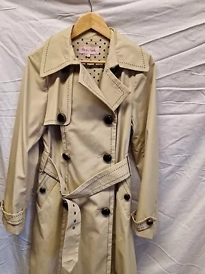 Ladies Phase Eight Raincoat Macintosh Beige 12 • £30