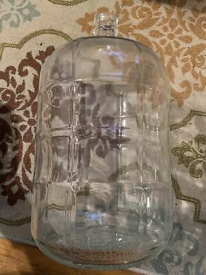 VINTAGE 5 GALLON GLASS JUG CHECKERED PATTERN MADE IN ITALY 18.9 LITERS Flowers • $69.99