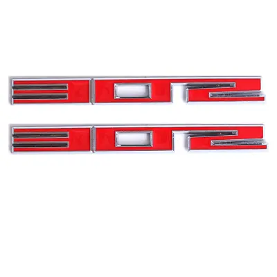 2Pcs Chrome Red 302 Emblem Fender Body Door Rear Sticker Badge Universal Car • $19.57