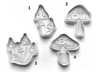 Mushroom Mystical Magic Cookie Cutter  And Embosser Stamp Fondant Shape 8x8cm • $9.45