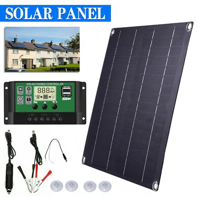 60W Caravan Solar Panel And 40A Controller Kit 12V Battery Charger Camping Boat • £21.99