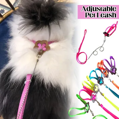 New Adjustable Small Animal Harness Lizard Hamster Rat Mouse Outdoor Leash Lead • £5.87