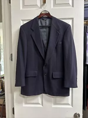 Vintage Roundtree & Yorke Navy 100% Camel Hair Men’s Sport Coat 42R  • $15.99