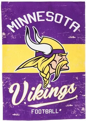 Minnesota Vikings Premium Double Sided Banner Flag 28x44 Inch Vintage Logo... • $32.79