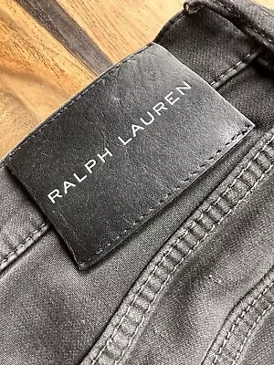 Black Label Polo Ralph Lauren Distressed Wax Loopback Biker Moto Jeans • $19.85