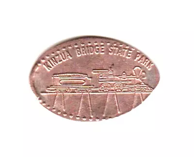 Elongated Penny  Kinzua Bridge State Park  Mt Jewett PA Zinc • $2.50
