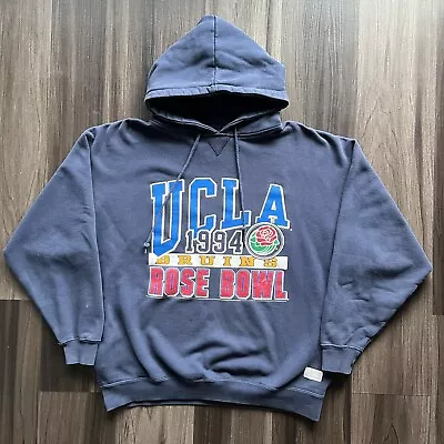 Vintage UCLA Bruins 1994 Rose Bowl Hoodie Men’s Large Blue Sweatshirt • $29.99