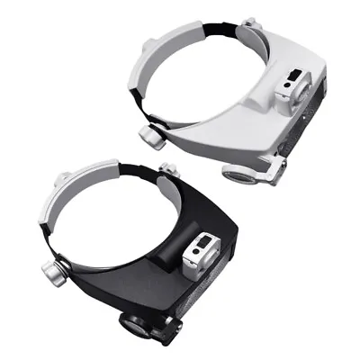 Jewelers Head Headband Magnifier LED Illuminated Visors Magnifying Glasses Loupe • £12.96