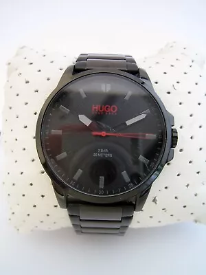 £34.99 • Buy Hugo Boss Watch Mens 1530187 Black Stainless Steel Bracelet Quartz Genuine